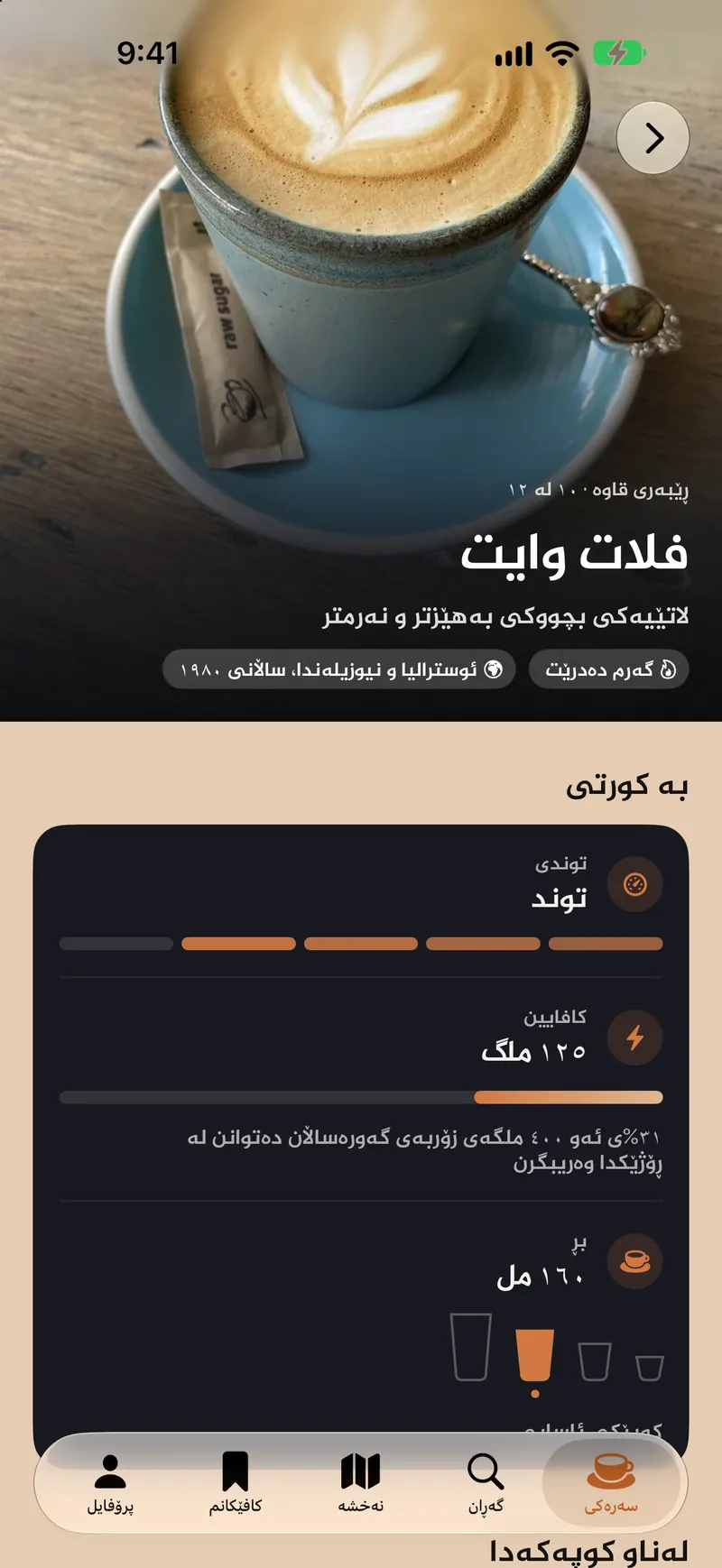 ڕێبەری قاوە: فلات وایت